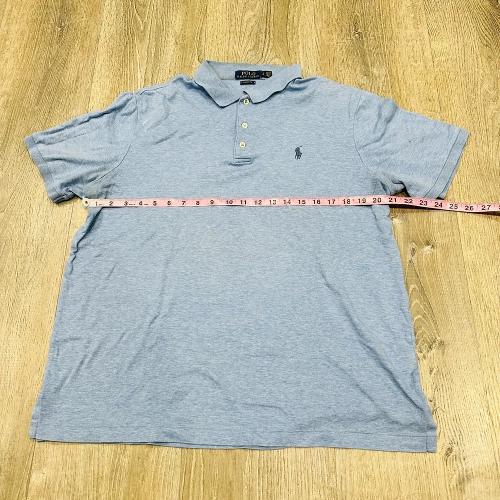 Polo Ralph Lauren Polo Mens Large Light Blue Classic Fit Short Sleeve Polo Shirt
